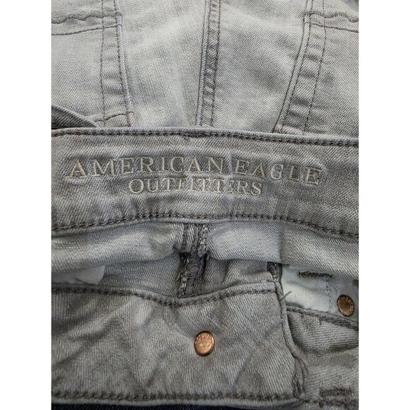 American Eagle Super Stretch Jean Shorts Size 2 Gray - Picture 3 of 4